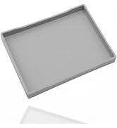 VCREATC Gray Small Serving Tray (9.5 x 7 inch), Countertop Organizer for Bathtub Bathroom Vanity ...