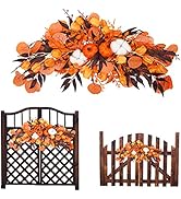 LIUCOGXI Fall Swag for Mailbox Front Door Artificial Flower Autumn Decorative Swags Hanging Flora...