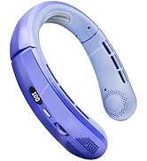 QYKCGQ Neck Fan, Neck Air Conditioner Wearable Personal Fan with Cooling Plate, 5000mAh Large Bat...