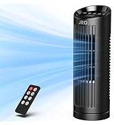 JRD 13'' Tower Fan for Bedroom, Quiet Cooling Desk Fan with Remote, 80° Oscillating, 3 Speed, 4 M...