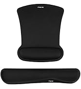 MOSISO Wrist Rest Support for Mouse Pad & Keyboard Set, Ergonomic Mousepad Non-Slip Base Home/Off...