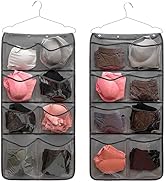 ANIZER Dual Sided Hanging Closet Organizer Durable Socks Stocking Clothes Bra Accessories Storage...