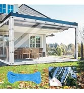 6x8ft Clear Tarp20Mil Clear Tarps Heavy Duty Water Resistant,Thickened Transparent Tear Resistant...