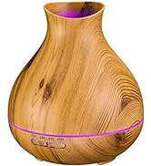 BZseed Aromatherapy Essential Oil Diffuser 550ml 12 Hours Wood Grain Aroma Diffuser with Timer Co...