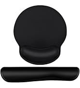 Mouse Pad and Keyboard Wrist Rest- Ergonomic Wrist Pad for Computer Keyboard and Mouse Pad, Memor...