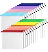 SUNEE Mesh Zipper Pouch 9x13 in (6 Colors, 24 Packs),Extra Large Water-Resistant Zip Bag for Scho...