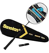 Senston N90 Badminton Racket, 6U Lightweight Badminton Racquet, Professional 100% Full-Carbon Bad...