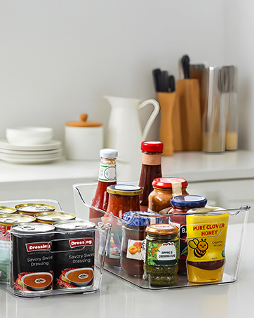 clear pantry storage bins