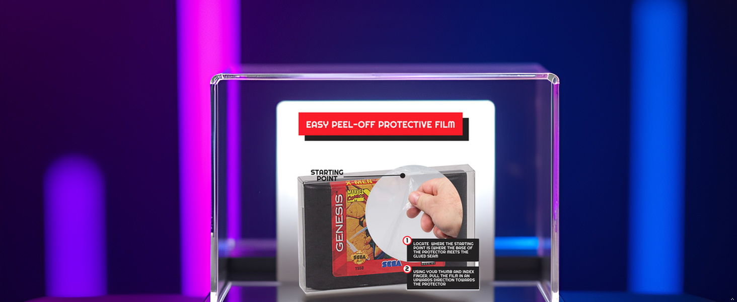 Transparent protective bags for retro Sega Genesis games