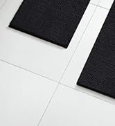 BYSURE Navy Blue Bathroom Rugs Sets 3 Piece Non Slip Extra Absorbent Plush Chenille Soft Washable...
