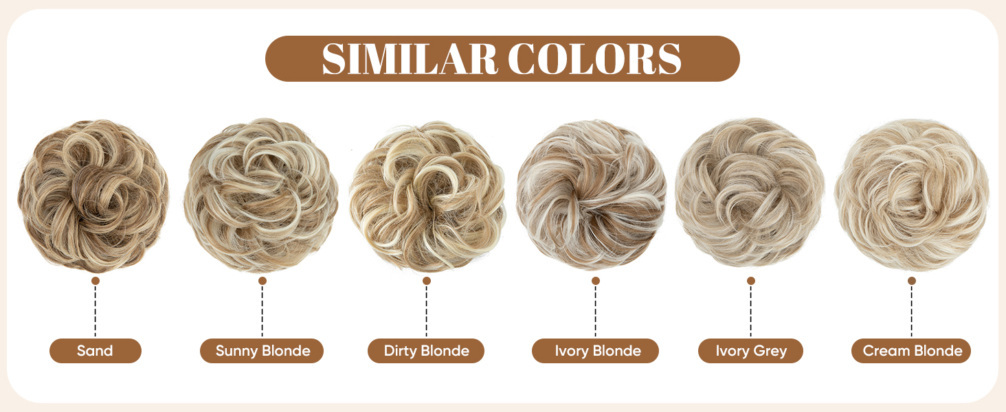 blonde hair bun
