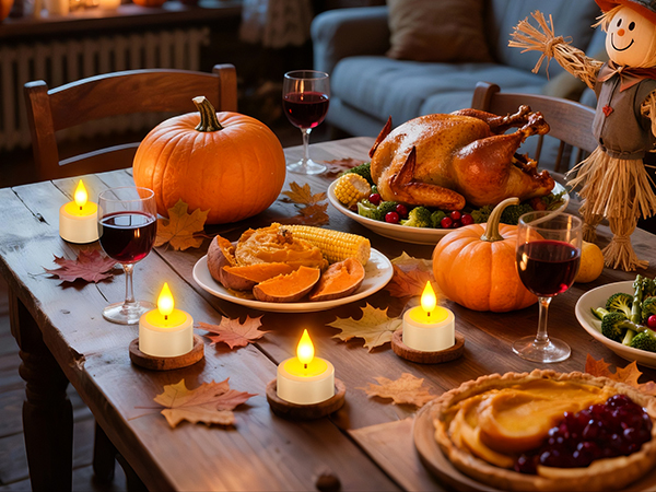 thanksgiving candles table party wall yard window dinner turkey room decorations indoor