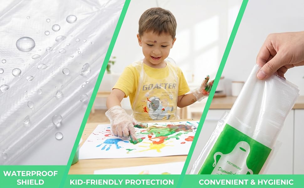 Lightweight disposable apron for artist diy painting studio paint stain protection
