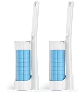Disposable Toilet Brush 2 Pack- Toilet Bowl Cleaner, Toilet Bowl Brush, Each Toilet Wand with 10P...