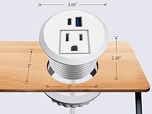 2inch recessed power grommet