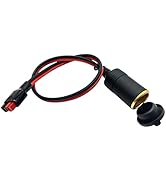Halokny Car Cigarette Lighter Female Plug, 12AWGHeavy Duty Cable, 45A Connector to12V Female Ciga...