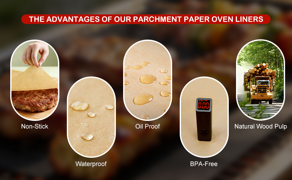 Air Fryer Parchment Paper Liners Compatible with Gourmia GTF7460 Toaster Oven Air Fryer Combo
