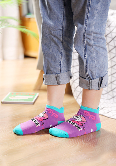 Eyean Kids Ankle Cotton Socks Cute Animal Pattern Soft Non Slip Boys Girls No Show Socks 6 Pairs