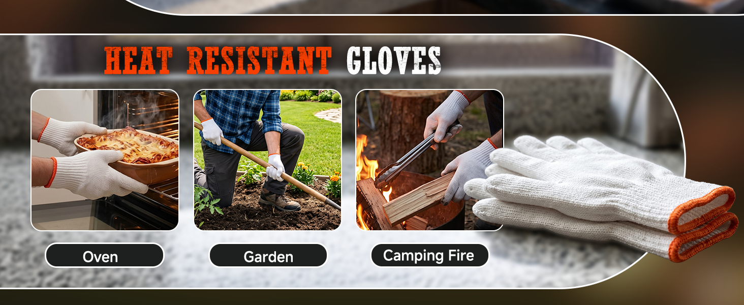 Ideal for smokers,grills,meat shredding.Nitrile outer layer blocks grease while cotton buffers heat