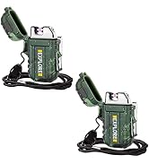 2 PCS Rechargeable Waterproof Lighter,Arc Lighter,Flameless Electric Lighter Plasma Lighters for ...
