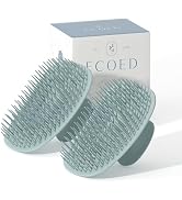 Ecoed 2 PC Scalp Massager Shampoo Brush, Scalp Scrubber & Exfoliator for Dandruff Removal, Wet & ...