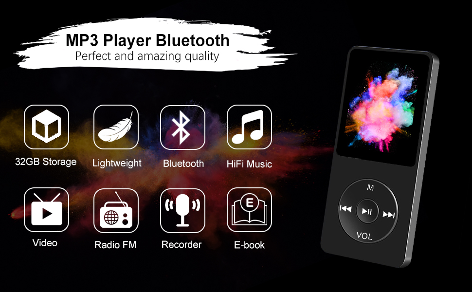 32GB MP3 Player with Bluetooth