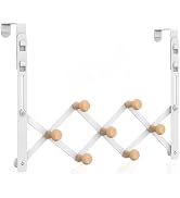 FYY Over The Door Hooks, Door Hanger Towel Rack Organizer, Collapsible No Drill Holder, Heavy Dut...