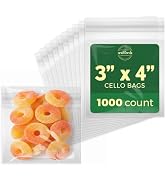 Seal Fresh Self Sealing Cellophane Bags - 3" x 4" (1000 Count) - Clear Plastic Resealable Cello B...