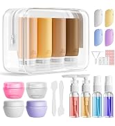 Muslish 21 Pack Travel Bottles for Toiletries, Leak-Proof TSA Compliant Silicone Travel Size Cont...