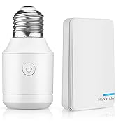 HAPYTHDA Remote Control Light Socket E26/E27 Bulb Base Holder, No Wiring Wireless Light Switch Kit