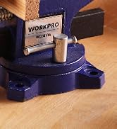 WORKPRO Bench Vise, 4-1/2" Vice for Workbench, Utility Combination Pipe Home Vise, Swivel Base Be...