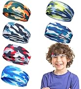 Sweatbands for Kids - Non Slip Breathable Kids Athletic Sweatband Football Headband for Boys Girl...