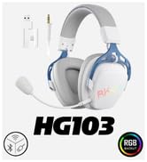 RK ROYAL KLUDGE HG103 Wireless Gaming Headset for PS5/4, Xbox, PC, Switch, BT5.3/2.4G/3.5mm Wired...