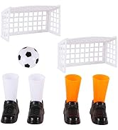 Jowxsx 1 Set Finger Soccer Game Finger Footballs Match Funny Finger Table Game Set with Two Goals...