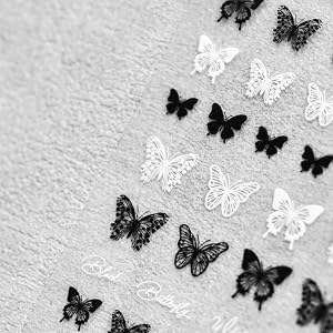 white&black butterfies