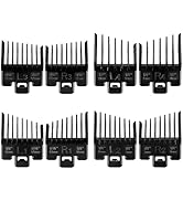 Fade Guide Set Compatible with Most Wahl Clippers, Taper Guards Replacement 4 Sets, Black Color
