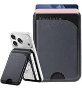 Spotelo Magnetic Wallet for iPhone, Compatible with MagSafe Adjustable Stand Wallet, RIFD Blockin...