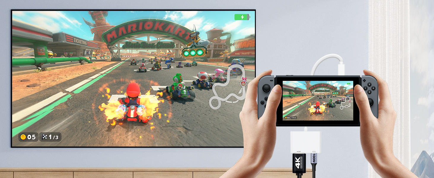 USB-C & Lightning to HDMI Adapter for iPhone