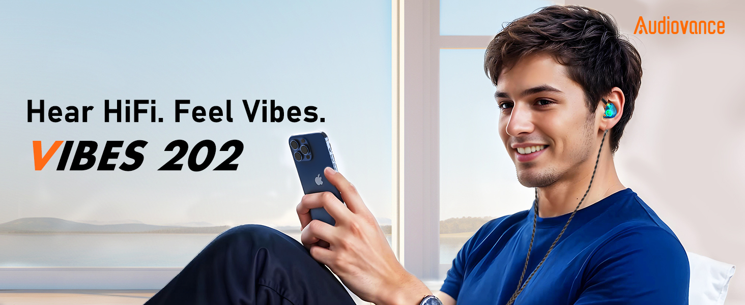Audiovance Vibes 202 Clear_HiFi Wired Earbuds