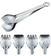 Mini Appetizer Tongs Stainless Steel Set of 4, MSY BIGSUNNY Small Serving Tongs, 6 Inch(15.2cm, S...