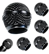 RhymKawa RM58 Mic Black Grille Replacement Compatible with SM58 SM58LC Beta58 Beta 58a Beta58A SA...