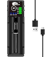 18650 Battery Charger,21700 Battery Charger for 3.7V Li-ion Rechargeable Battery 18650 26650 2170...