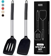 Home Hero Silicone Spatula Set with Ergonomic Handles - Stainless Steel High Heat Resistant Solid...