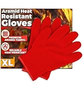 Heat Resistant Gloves for Cooking & Grilling – Aramid Oven Gloves with Fingers, Lightweight BBQ G...