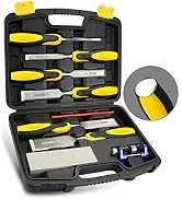 DOWELL 10PCS Wood Chisel Tool Set Sturdy Chisel, 1/4 inch,1/2 inch,3/4 inch,1 inch, 1-1/4",1-1/2"...
