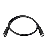 GGIPOWY 3-Pack 5.5mm x 2.1mm DC Power Extension Cable, 18AWG Female to Female Barrel Jack 12V/24V...