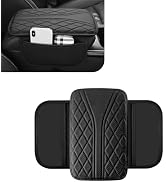 WZP Car Center Console Cover, Leather Arm Rest Cover with 2 Storage Bag, Console Cover for Car St...