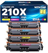 E-Z Ink 210X Toner Cartridges with Chip Compatible for HP 210X Toner Cartridges 4 Pack High Yield...
