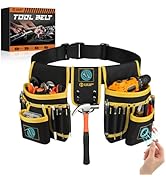 Magnetic Tool Belt for Men, 26 Pockets Heavy Duty Tool Pouch, Magnet Holster Nail Utility Toolbel...