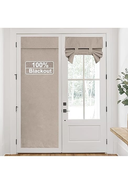 Linen door curtain